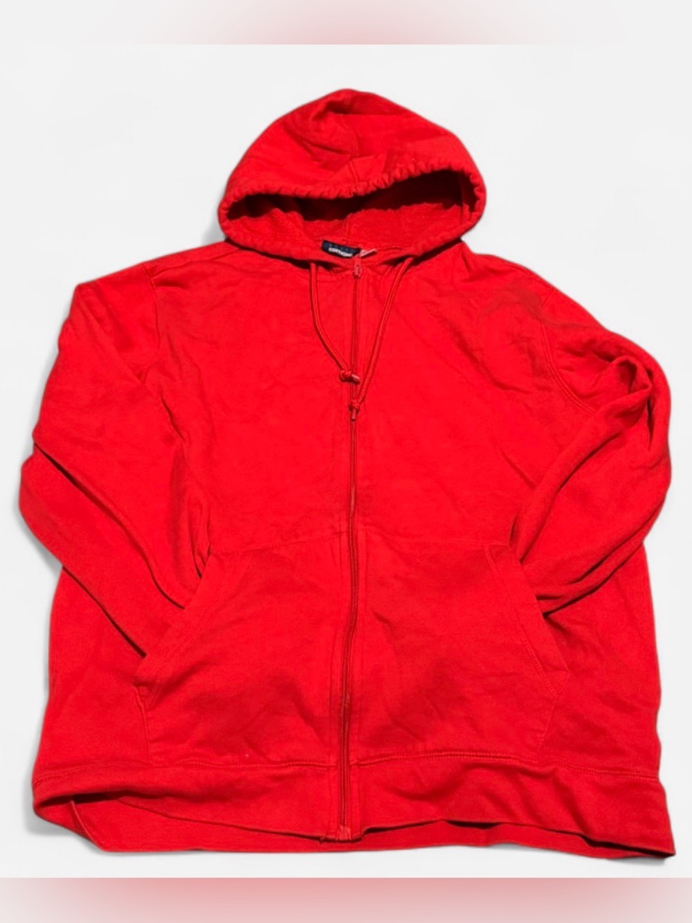 Basic Editions Red Zip-Up Hoodie